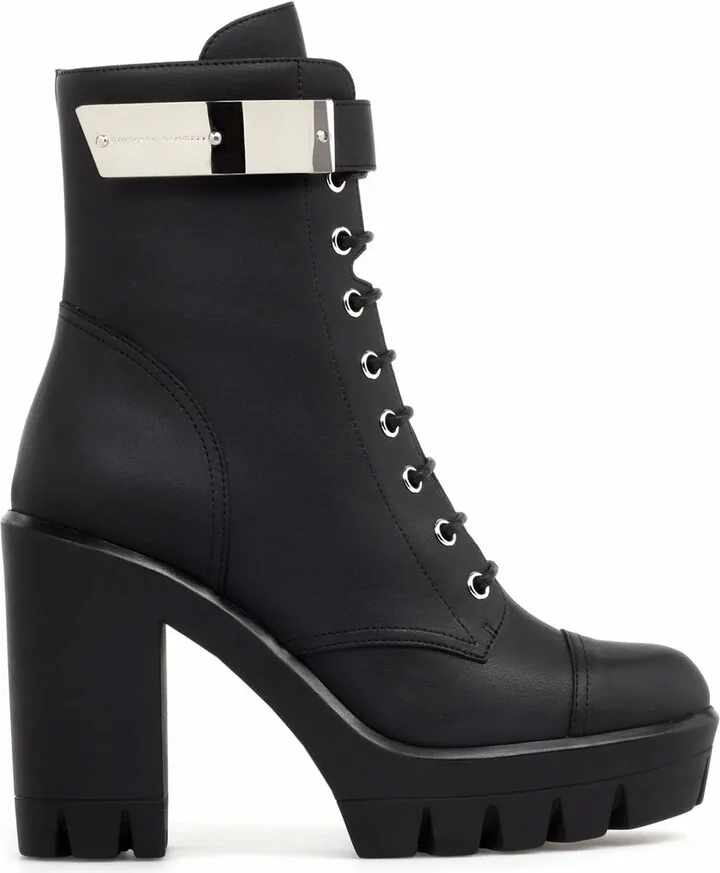 Fran block-heel cargo boots