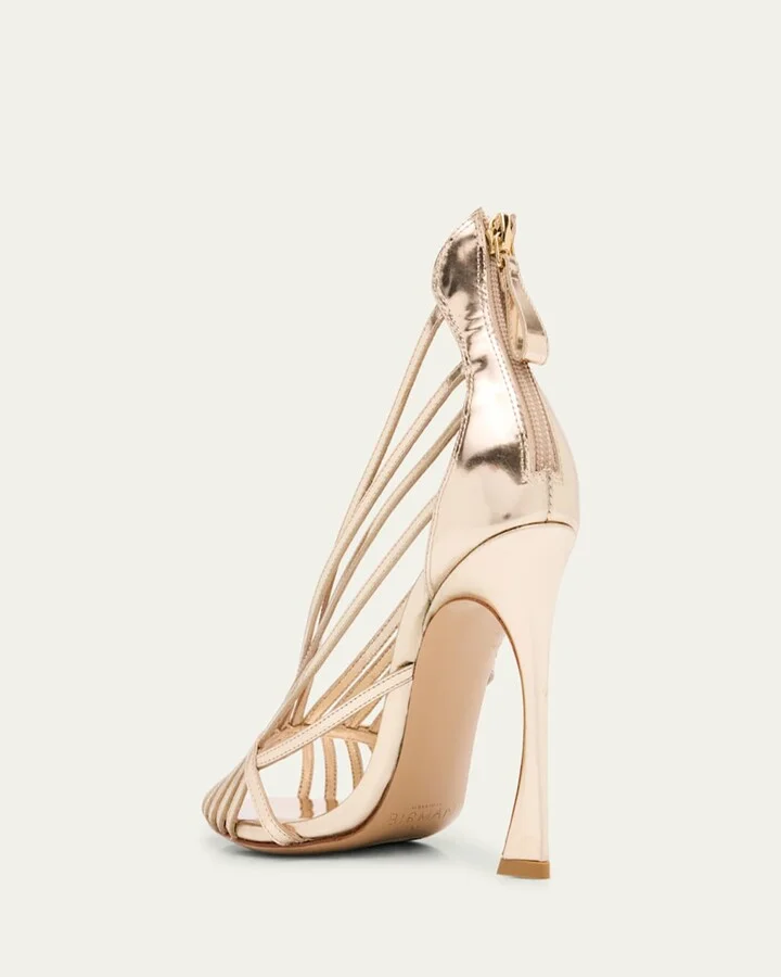 Fran Metallic Leather Sandals - Image 2