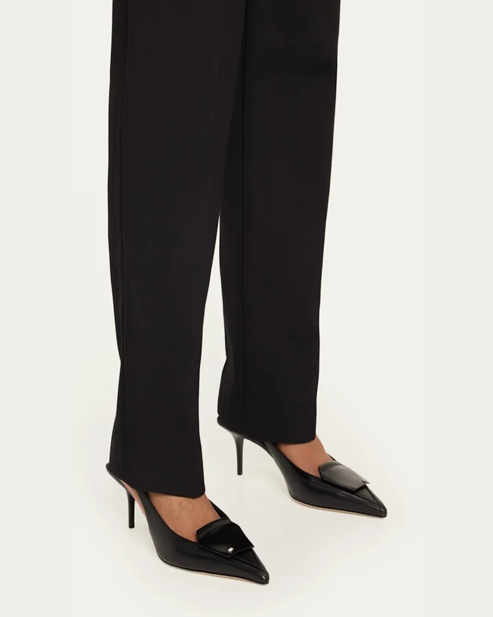 Frances Leather Fold Slingback Pumps - Image 3