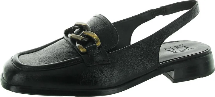 Frances Womens Chain Leather Slingbacks