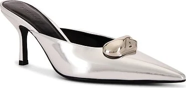 Francesca Leather Kitten Mule - Image 2