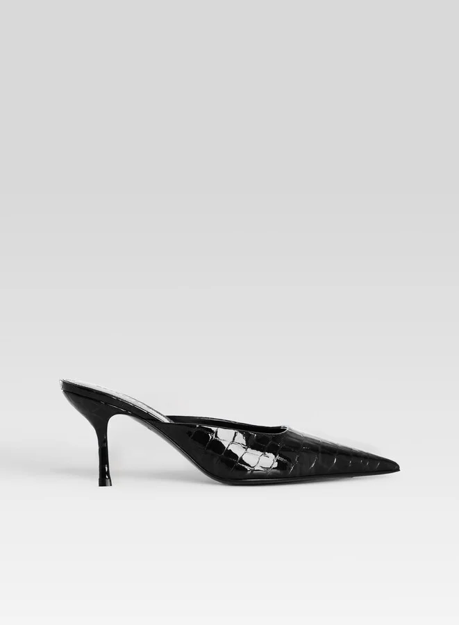 Francesca Leather Kitten Mule