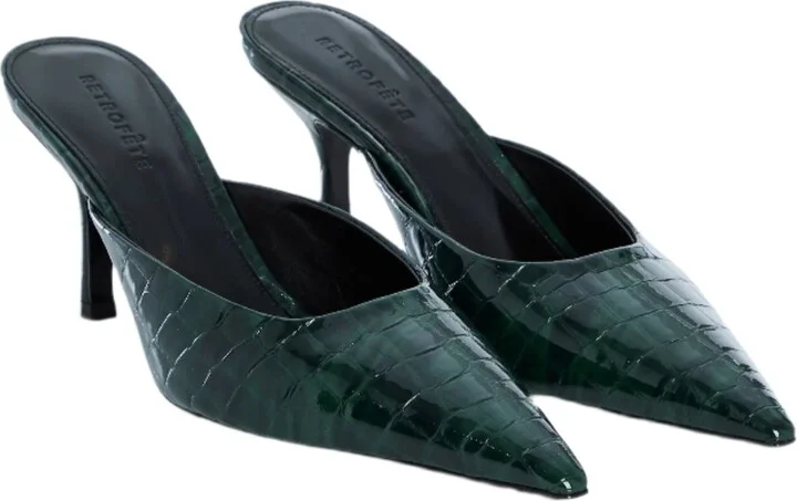 Francesca Leather Kitten Mule