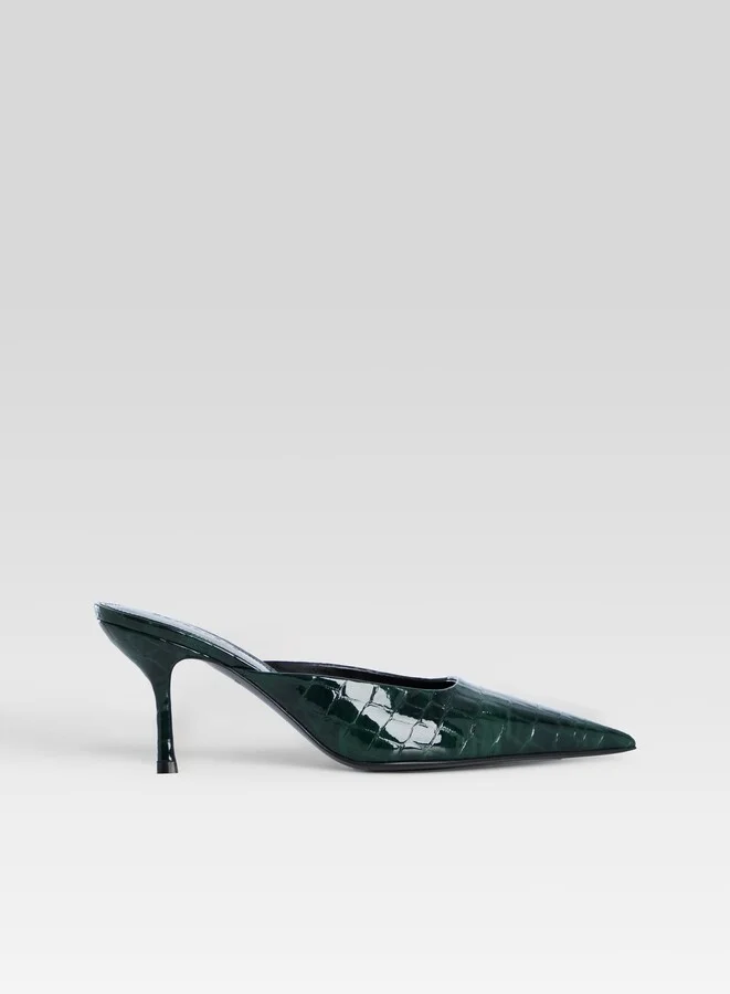 Francesca Leather Kitten Mule