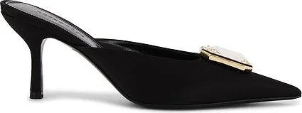 Francesca Satin Kitten Mule
