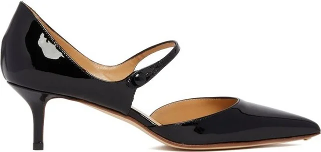 Francesco Russo Pointed-Toe Mary Jane Pumps