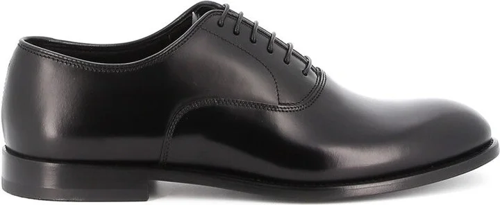 Francesina Black Calf Leather Oxford Shoes