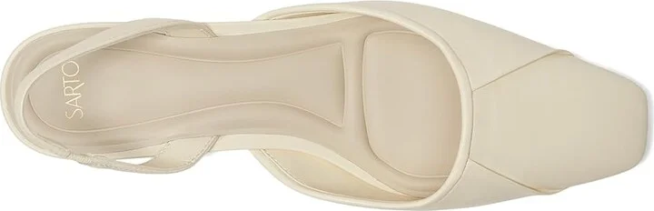 Franco Sarto A-debbie Slingback Shoes Women's Shoes Cream White : 9.5 M, Leather/Rubber - Image 2