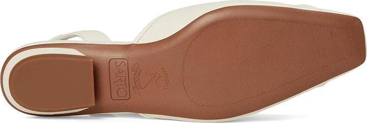 Franco Sarto A-debbie Slingback Shoes Women's Shoes Cream White : 9.5 M, Leather/Rubber - Image 3
