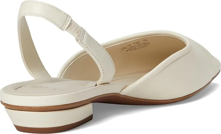 Franco Sarto A-debbie Slingback Shoes Women's Shoes Cream White : 9.5 M, Leather/Rubber - Image 4