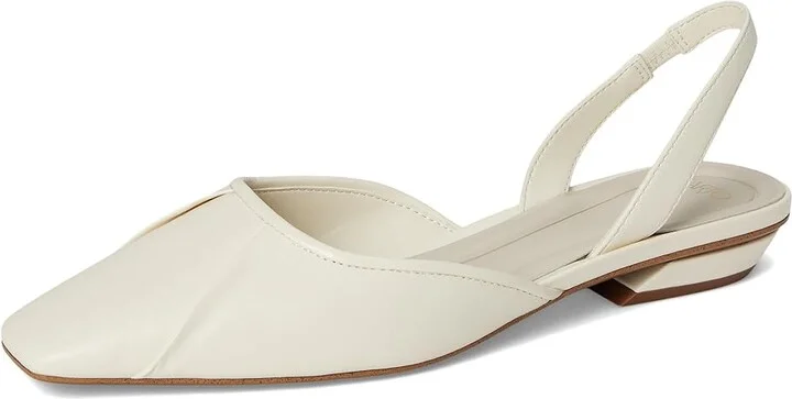 Franco Sarto A-debbie Slingback Shoes Women's Shoes Cream White : 9.5 M, Leather/Rubber - Image 5