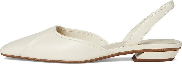 Franco Sarto A-debbie Slingback Shoes Women's Shoes Cream White : 9.5 M, Leather/Rubber - Image 6