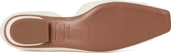 Franco Sarto A-Debrah Women's Flat Shoes Cream White : 9.5 M, Leather - Image 3