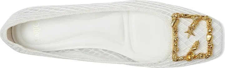 Franco Sarto A-Flexa Amaya Ballet 11 Women's Flat Shoes White : 10 M, Raffia - Image 2