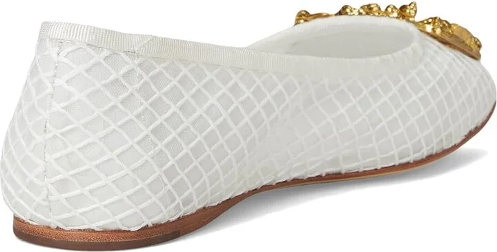 Franco Sarto A-Flexa Amaya Ballet 11 Women's Flat Shoes White : 10 M, Raffia - Image 4