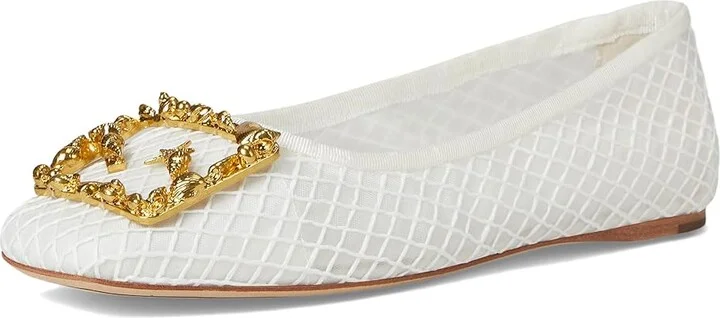 Franco Sarto A-Flexa Amaya Ballet 11 Women's Flat Shoes White : 10 M, Raffia - Image 5
