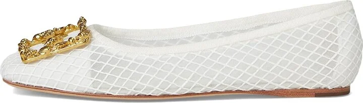 Franco Sarto A-Flexa Amaya Ballet 11 Women's Flat Shoes White : 10 M, Raffia - Image 6