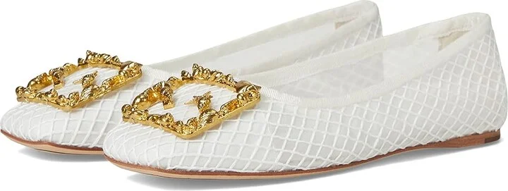 Franco Sarto A-Flexa Amaya Ballet 11 Women's Flat Shoes White : 10 M, Raffia