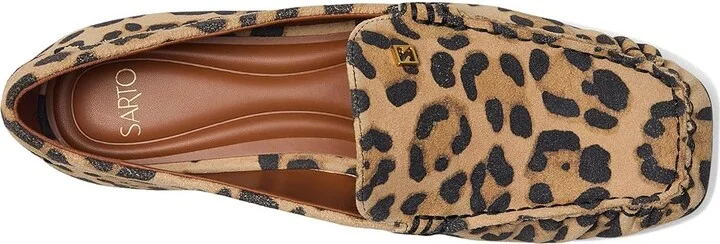Franco Sarto A-lainey Women's Flat Shoes Brown Leopard : 9.5 M, Leather - Image 2
