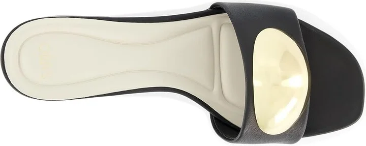 Franco Sarto A-nika Slide Sandals Women's Wedge Shoes Black : 10 M, Leather - Image 2
