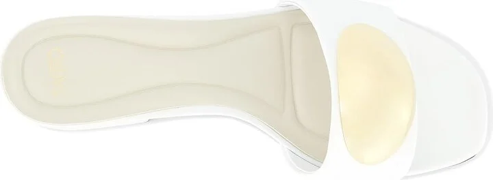 Franco Sarto A-nika Slide Sandals Women's Wedge Shoes Bright White : 5 M, Leather - Image 2