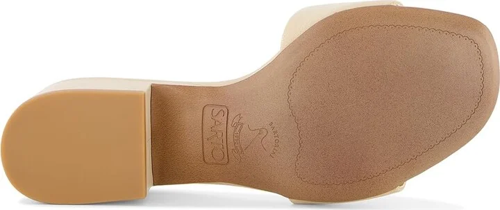 Franco Sarto A-nika Slide Sandals Women's Wedge Shoes Oat Beige : 11 M, Leather - Image 3
