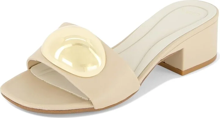 Franco Sarto A-nika Slide Sandals Women's Wedge Shoes Oat Beige : 11 M, Leather - Image 5