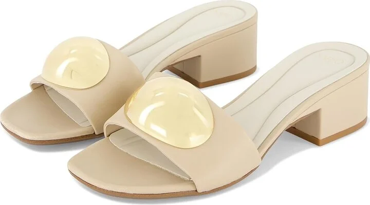 Franco Sarto A-nika Slide Sandals Women's Wedge Shoes Oat Beige : 11 M, Leather