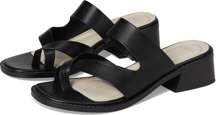 Franco Sarto A-Saylor Women's Sandals Black : 9.5 M, Leather/Rubber