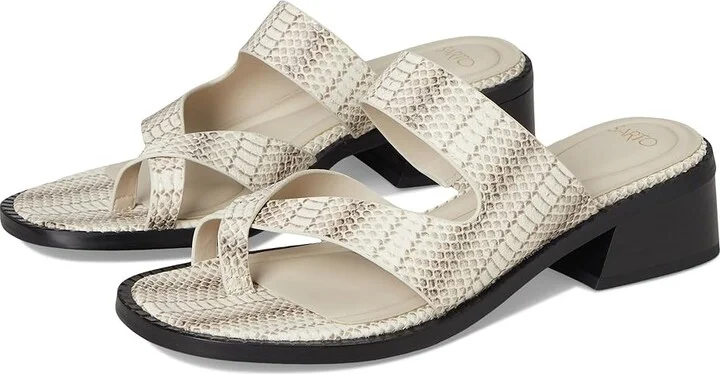 Franco Sarto A-Saylor Women's Sandals Grey Snake : 8.5 M, Leather/Rubber