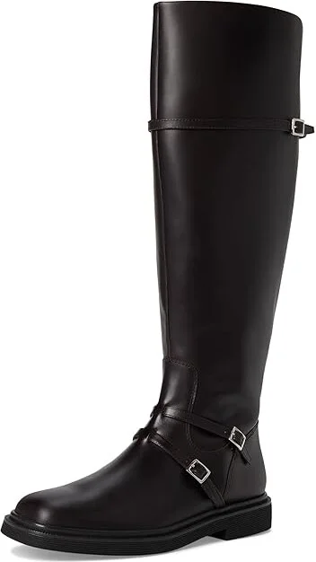 Franco Sarto Ainsley High Shaft Boots Women's Boots Dark Hickory Brown Leather : 6.5 M - Image 5