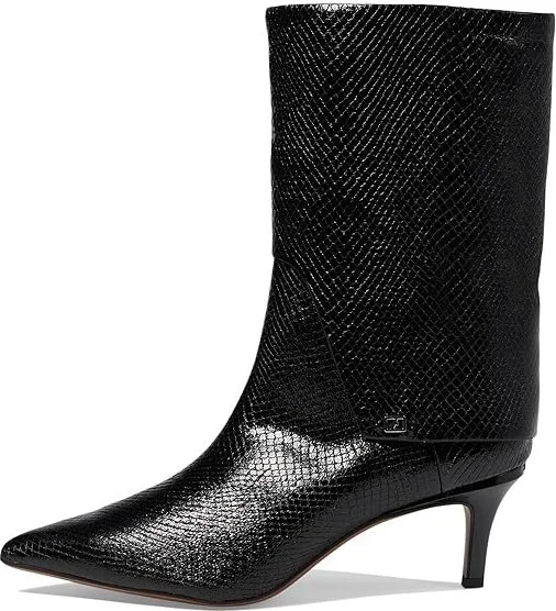 Franco Sarto Alberta Trendy Women's Boots Black Snake : 6.5 M, Rubber/Suede - Image 5