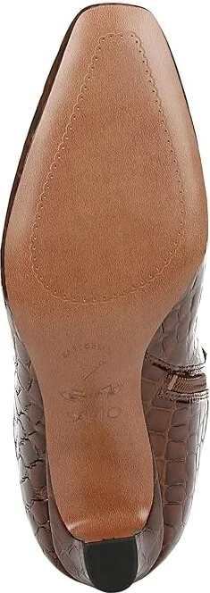 Franco Sarto Andria High Shaft Boot Wide Calf Women's Boots Brown Croc Print Leather : 7 M - Image 3