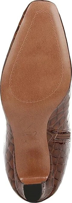 Franco Sarto Andria High Shaft Boots Women's Boots Brown Croc Print Leather : 6.5 M - Image 3