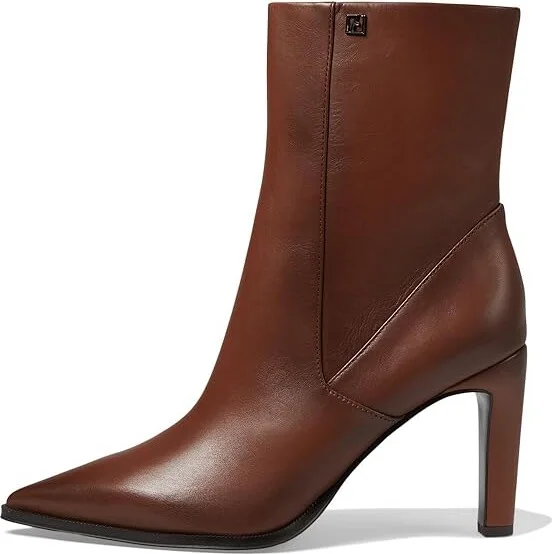 Franco Sarto Appia Pointed Toe Dress Bootie Women's Boots Tobacco Brown Leather : 9 M - Image 5