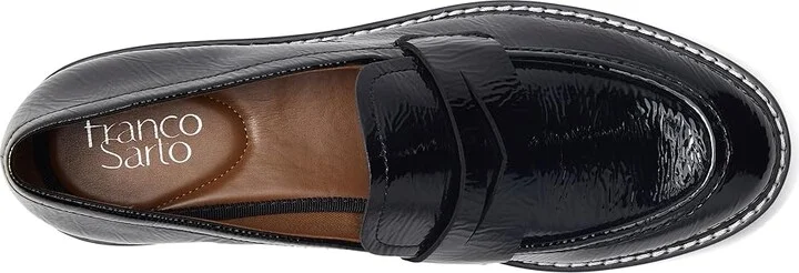 Franco Sarto Balin Women's Shoes Black Crinkleather : 10 W, Synthetic/Leather - Image 2