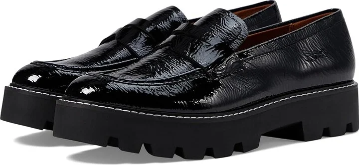 Franco Sarto Balin Women's Shoes Black Crinkleather : 10 W, Synthetic/Leather