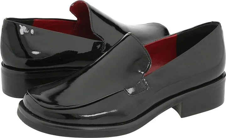 Franco Sarto Bocca Women's Flat Shoes Black Metallic Patent : 5 M, Leather