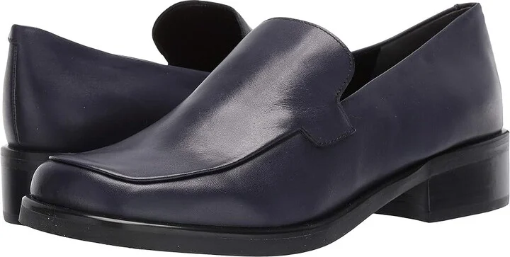 Franco Sarto Bocca Women's Flat Shoes Navy Leather : 9.5 W