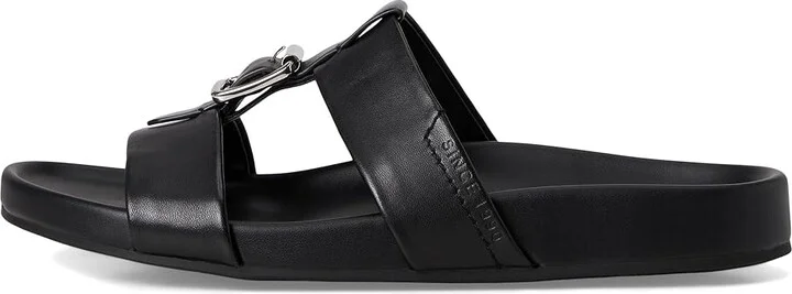 Franco Sarto Braxton Slide Women's Sandals Black : 9.5 M, Leather/Suede - Image 6