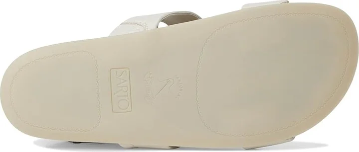 Franco Sarto Braxton Slide Women's Sandals Chiffon White : 11 M, Leather/Suede - Image 3