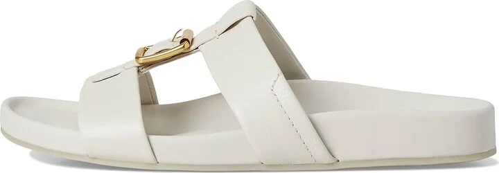 Franco Sarto Braxton Slide Women's Sandals Chiffon White : 11 M, Leather/Suede - Image 6