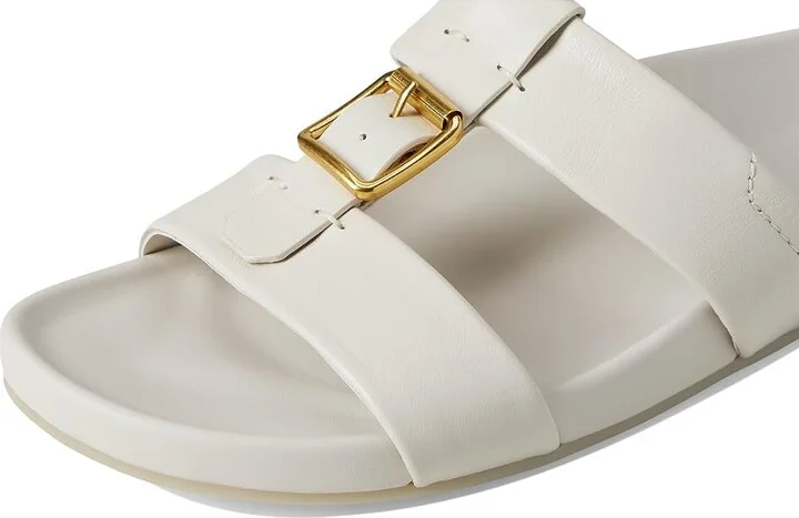 Franco Sarto Braxton Slide Women's Sandals Chiffon White : 11 M, Leather/Suede - Image 7