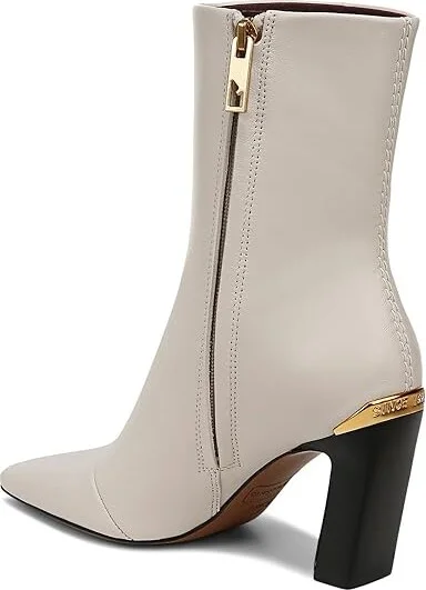 Franco Sarto Briar Mid Shaft Boots Women's Boots Chalk White Leather : 7.5 M - Image 4