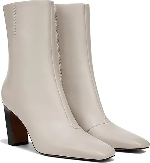 Franco Sarto Briar Mid Shaft Boots Women's Boots Chalk White Leather : 7.5 M