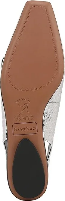 Franco Sarto Carana Slingbacks Women's Shoes Silver Snake Faux Leather : 8 M - Image 3