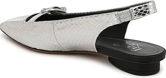 Franco Sarto Carana Slingbacks Women's Shoes Silver Snake Faux Leather : 8 M - Image 4