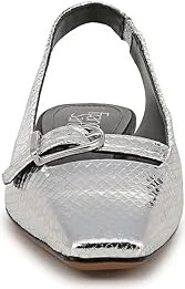 Franco Sarto Carana Slingbacks Women's Shoes Silver Snake Faux Leather : 8 M - Image 5
