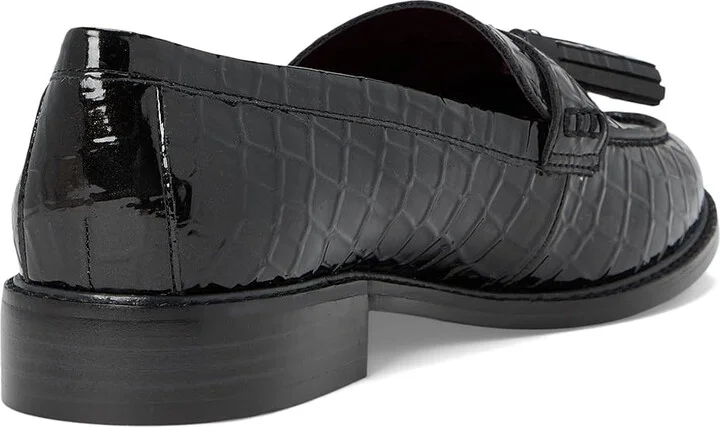 Franco Sarto Carolyn Low Slip-ons Women's Flat Shoes Black Croco Faux Leather : 9 M - Image 4