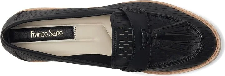 Franco Sarto Carolyn Low Slip-ons Women's Flat Shoes Black Cutout : 8 M, Leather - Image 2